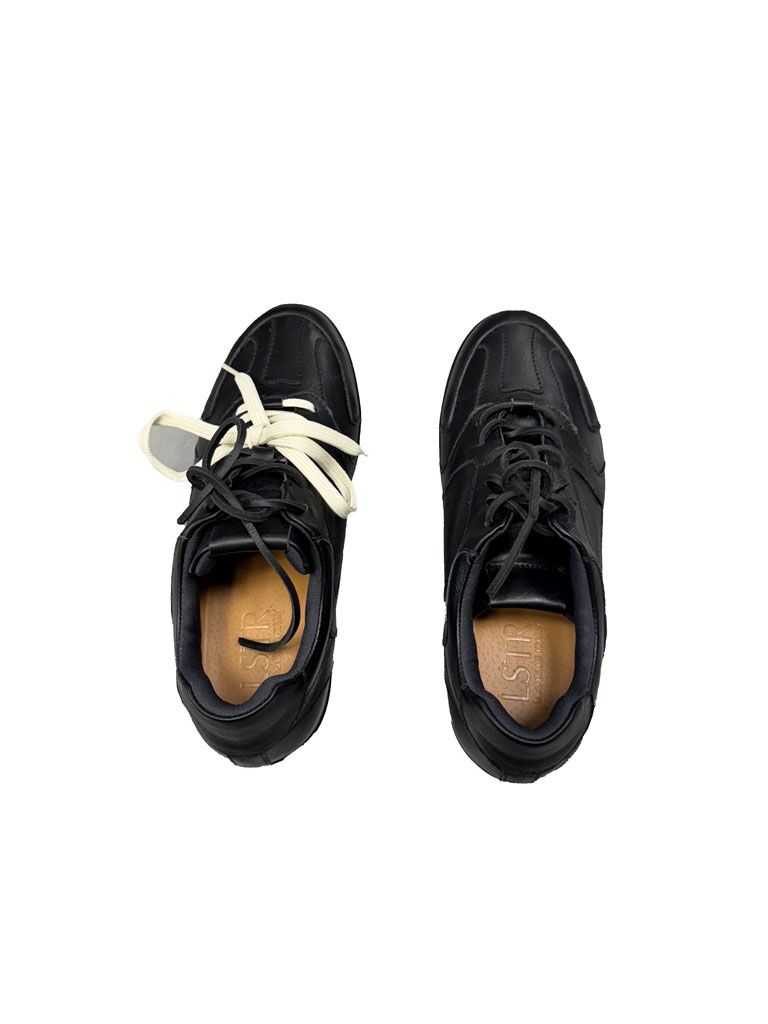 BUTY CZARNE SKÓRZANE SNEAKERSY LESTROSA SN88 - obrazek 5