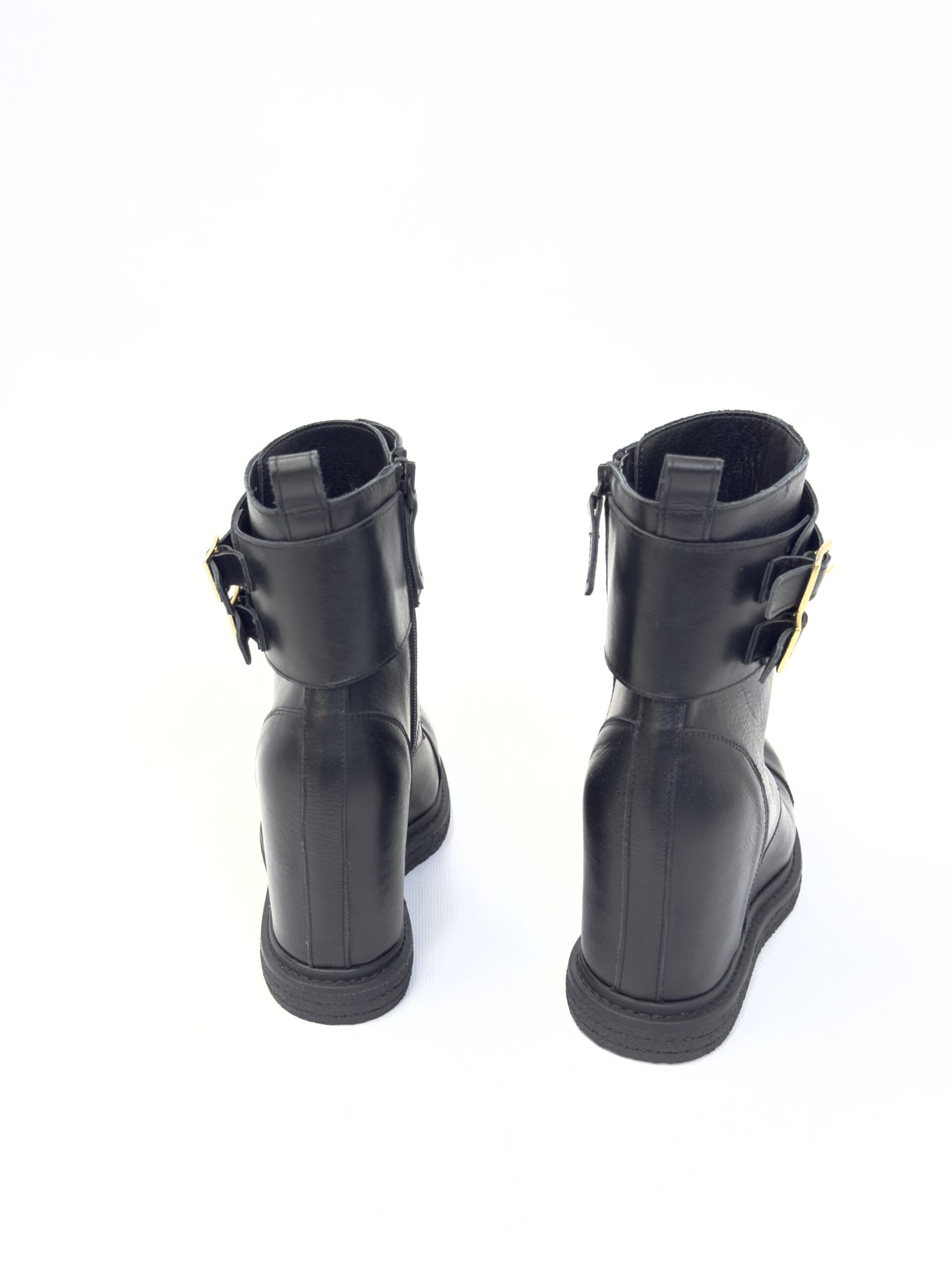 BUTY ZIMOWE CZARNE BOTKI NA KOTURNIE LESTROSA V2166 - obrazek 5