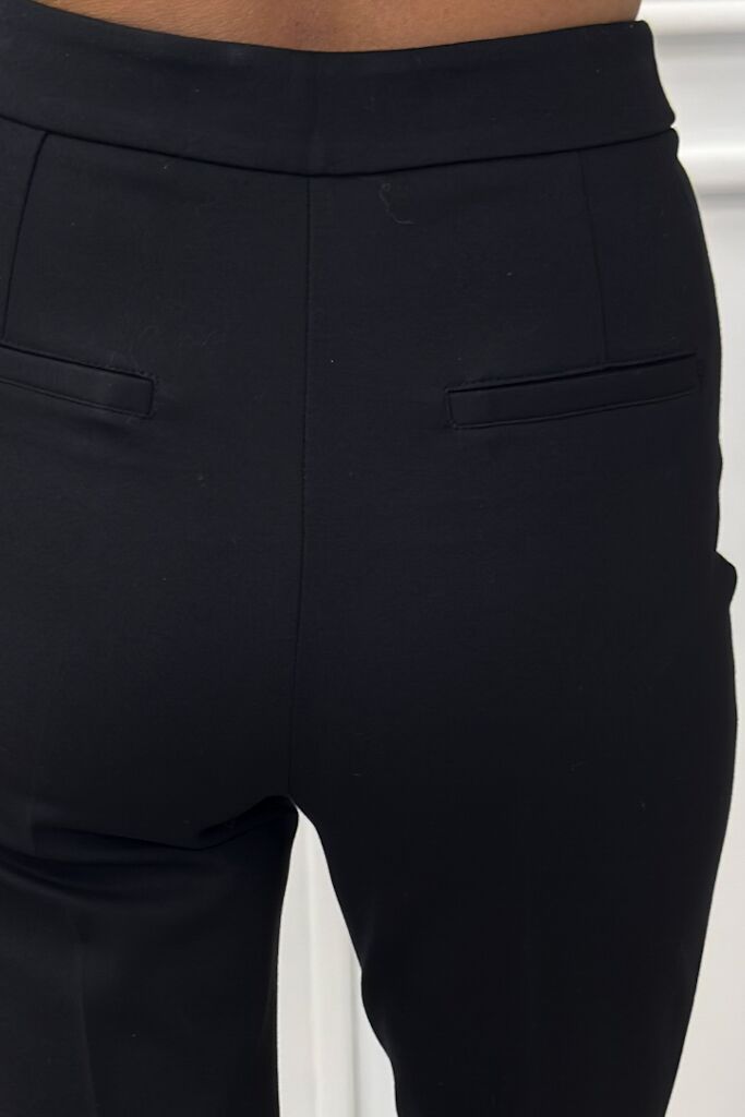 Czarne damskie spodnie z materiału Silence SLP014 - obrazek 4
