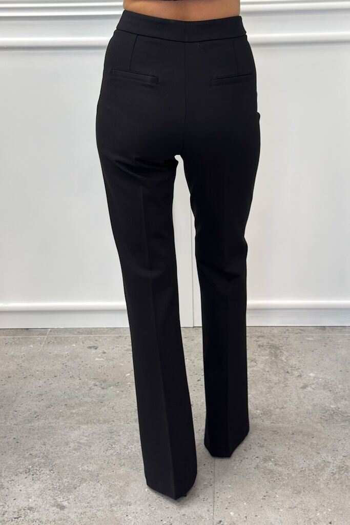 Czarne damskie spodnie z materiału Silence SLP014 - obrazek 3