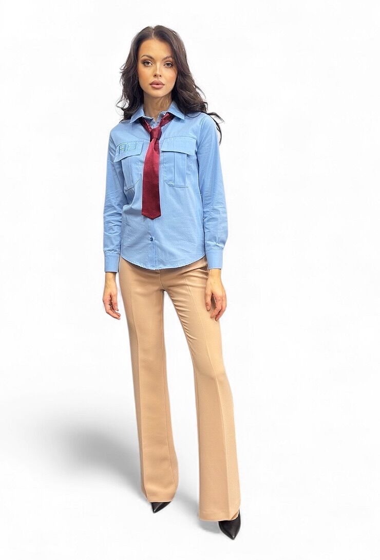 Błękitna koszula z krawatem Artigli ACCA003347