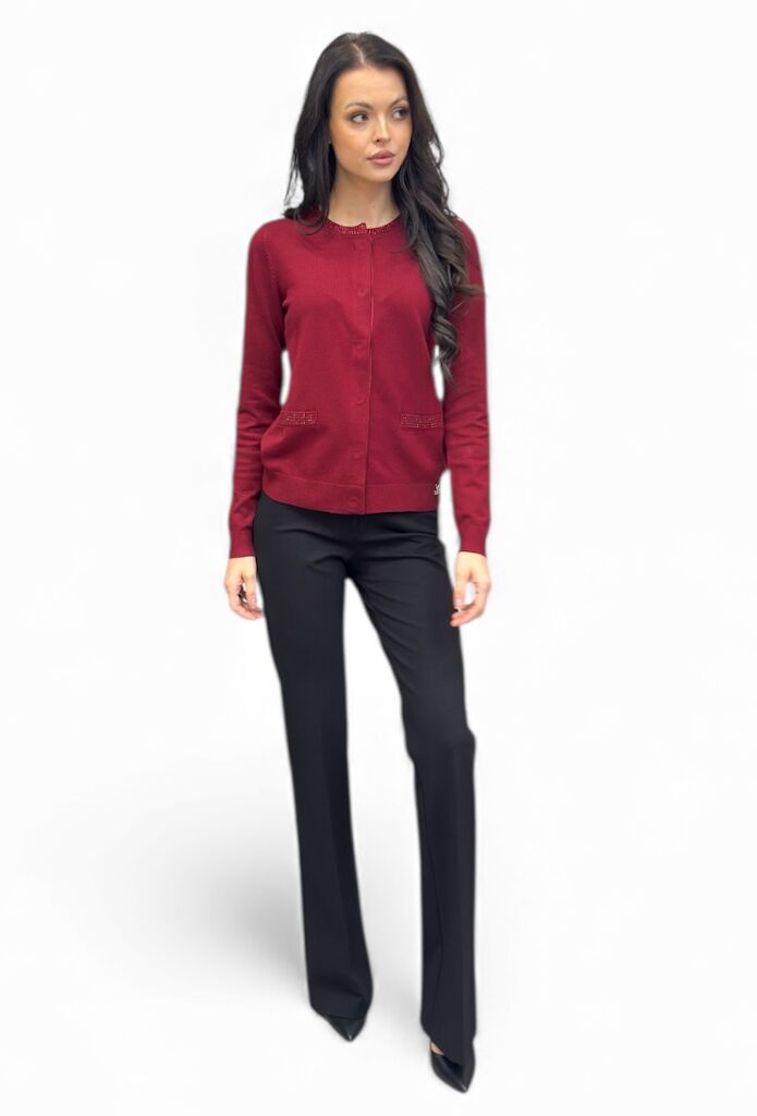 Bordowy sweter kardigan zapinany na napy Artigli ACMA002875