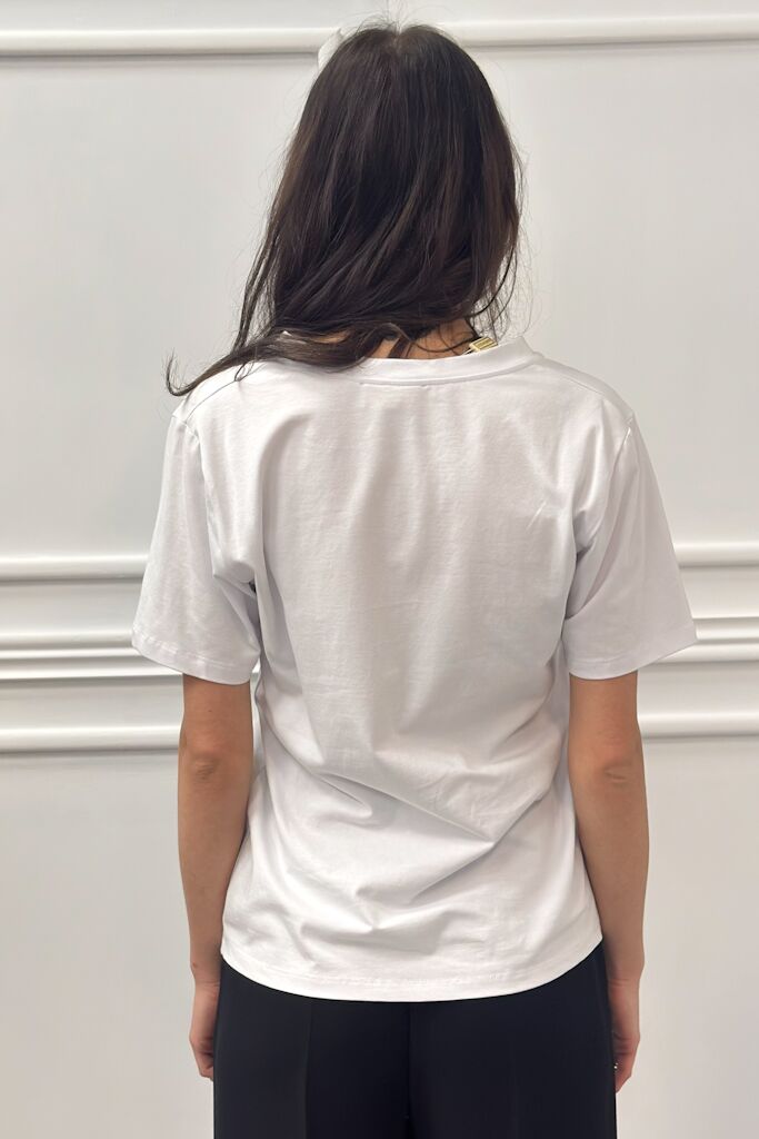 Zestaw biały t-shirt z kamizelką Babylon WS00402 - obrazek 6