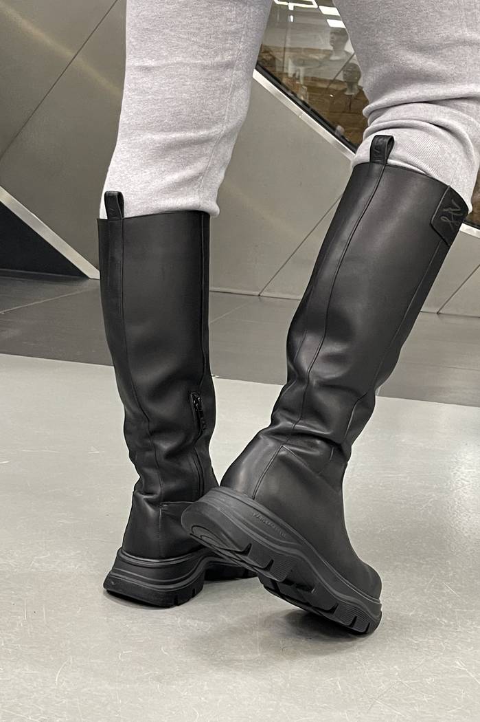 BUTY KARL LAGERFELD KL42995 CZARNE, WYSOKIE KOZAKI - obrazek 5