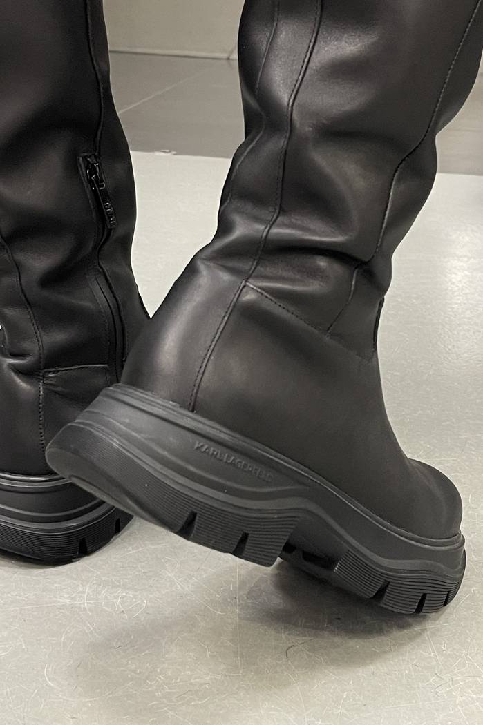 BUTY KARL LAGERFELD KL42995 CZARNE, WYSOKIE KOZAKI - obrazek 3