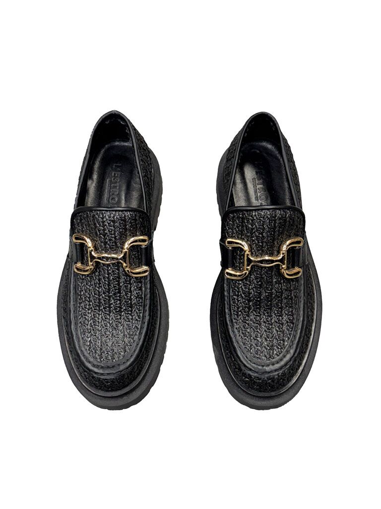 BUTY CZARNE SKÓRZANE MOKASYNY LESTROSA TM8 - obrazek 2