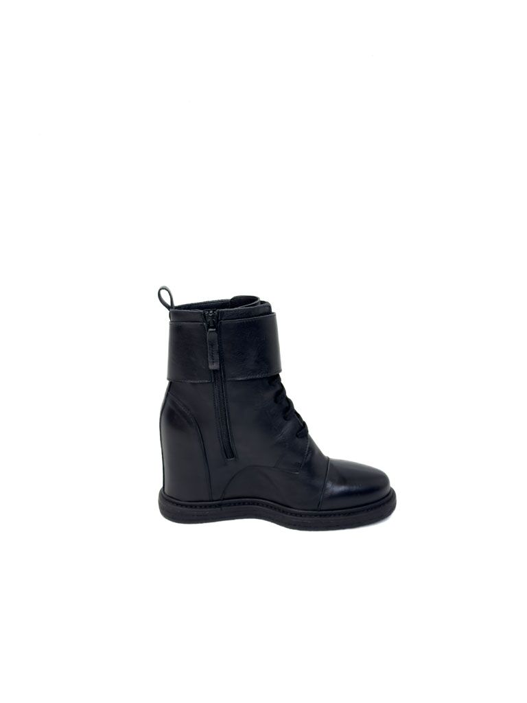 BUTY ZIMOWE CZARNE BOTKI NA KOTURNIE LESTROSA V2166 - obrazek 3