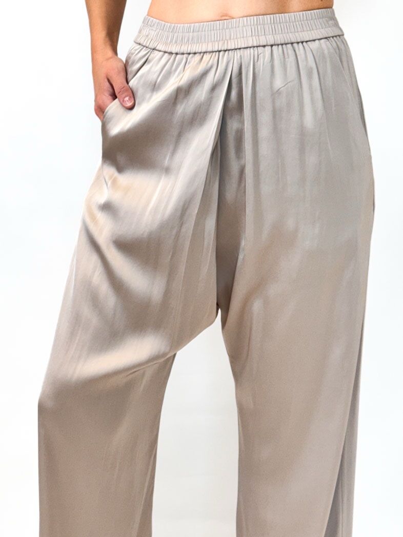 SPODNIE BEŻOWE Z LEJĄCEGO MATERIAŁU MUNTHE 242-1412-24230 - obrazek 6