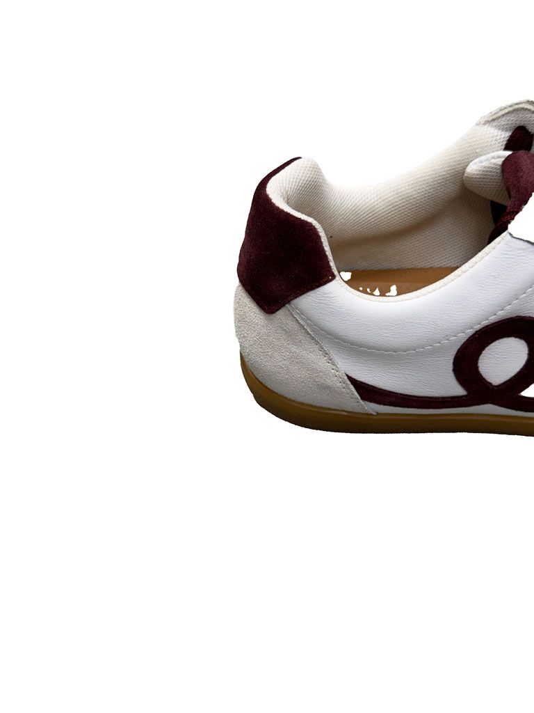 BUTY SNEAKERSY BEŻOWE Z BORDO WSTAWKAMI LESTROSA SN78 - obrazek 4