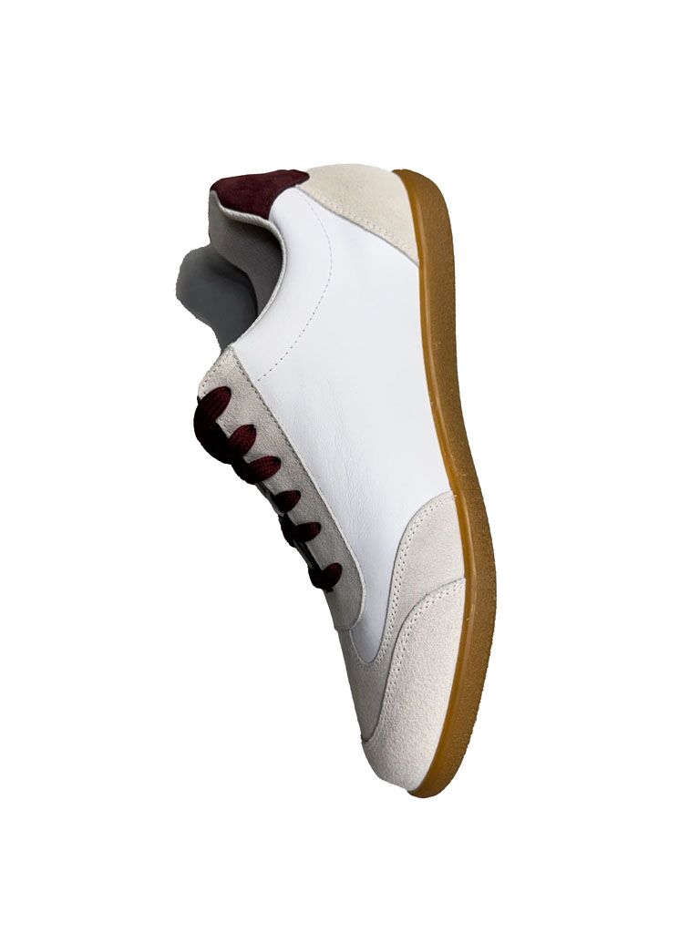 BUTY SNEAKERSY BEŻOWE Z BORDO WSTAWKAMI LESTROSA SN78 - obrazek 5