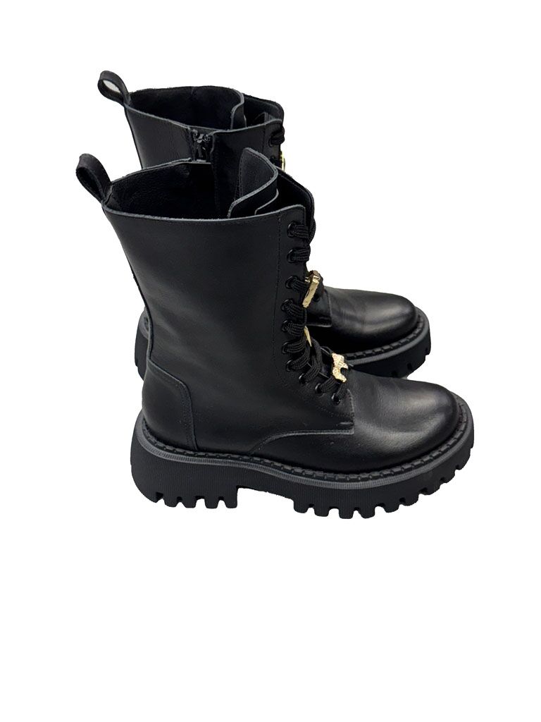 BUTY ZIMOWE CZARNE SKÓRZANE TRAPERY LESTROSA V154 - obrazek 2