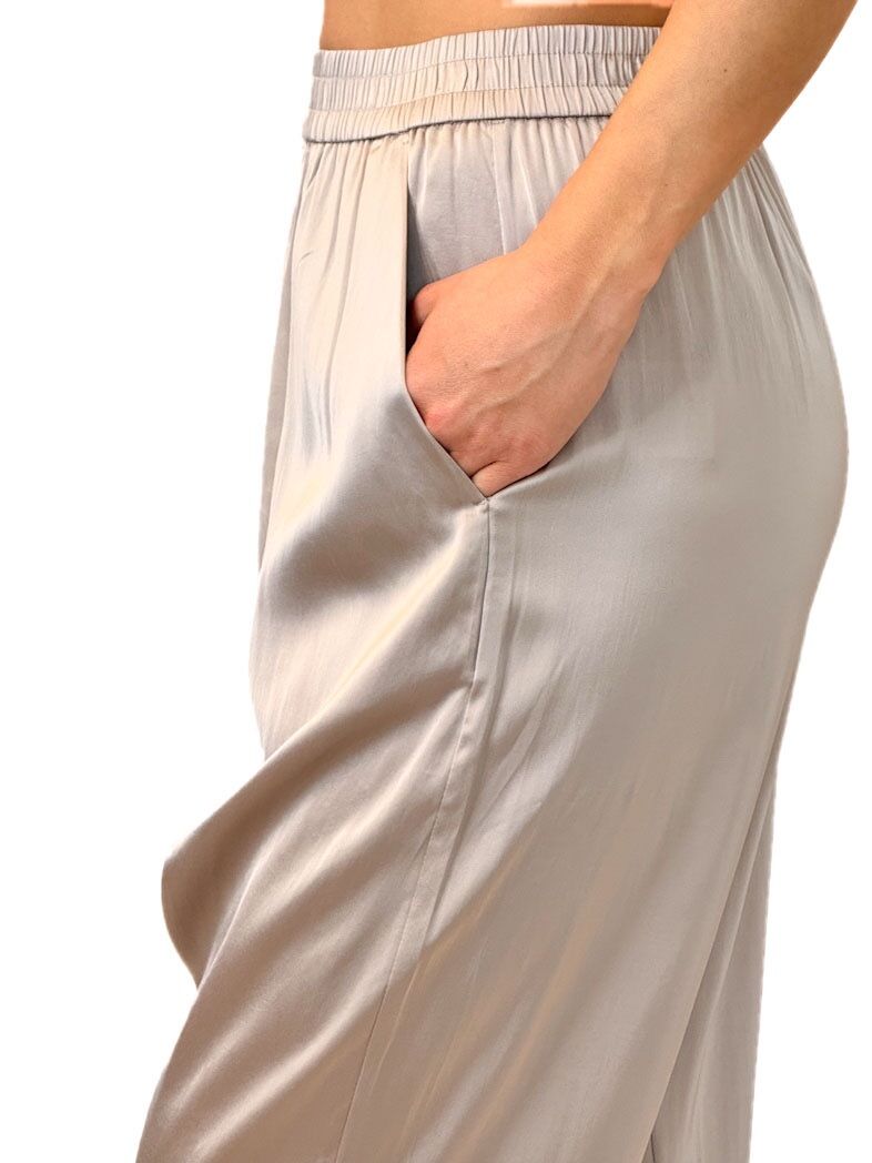 SPODNIE BEŻOWE Z LEJĄCEGO MATERIAŁU MUNTHE 242-1412-24230 - obrazek 4