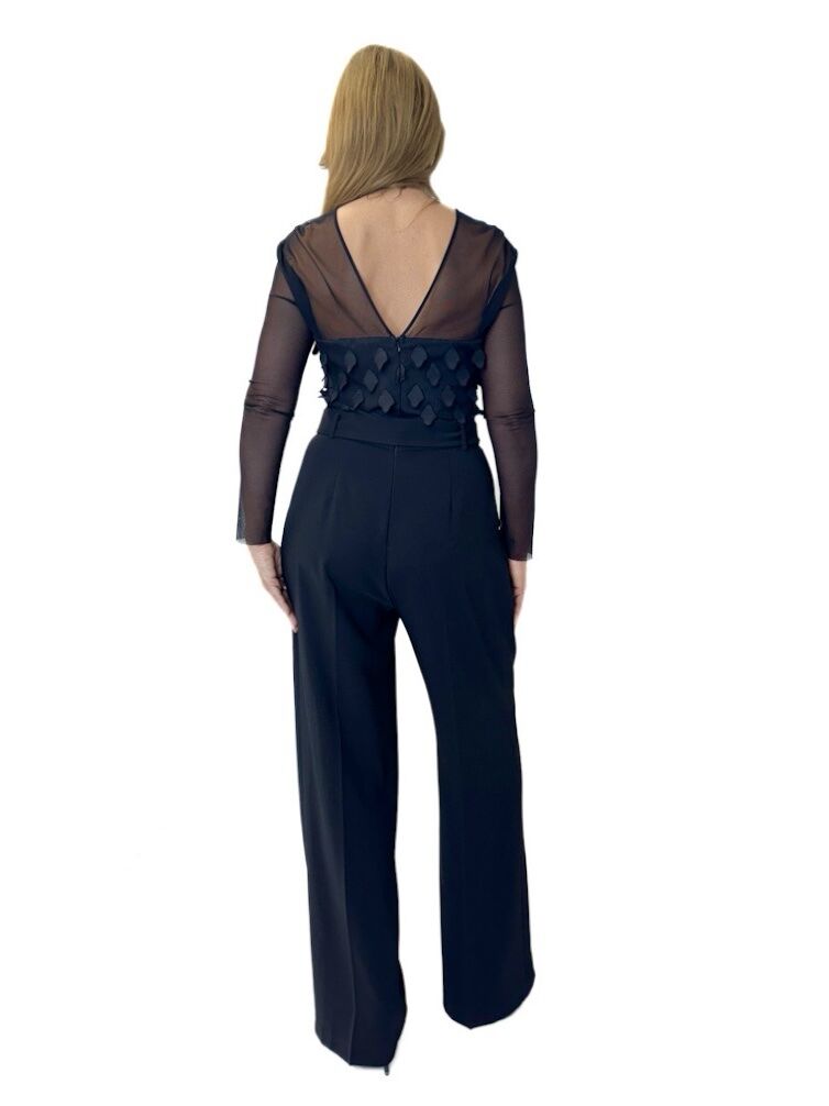 KOMBINEZON CZARNY ELEGANCKI IMPERIAL Y537IJS - obrazek 2