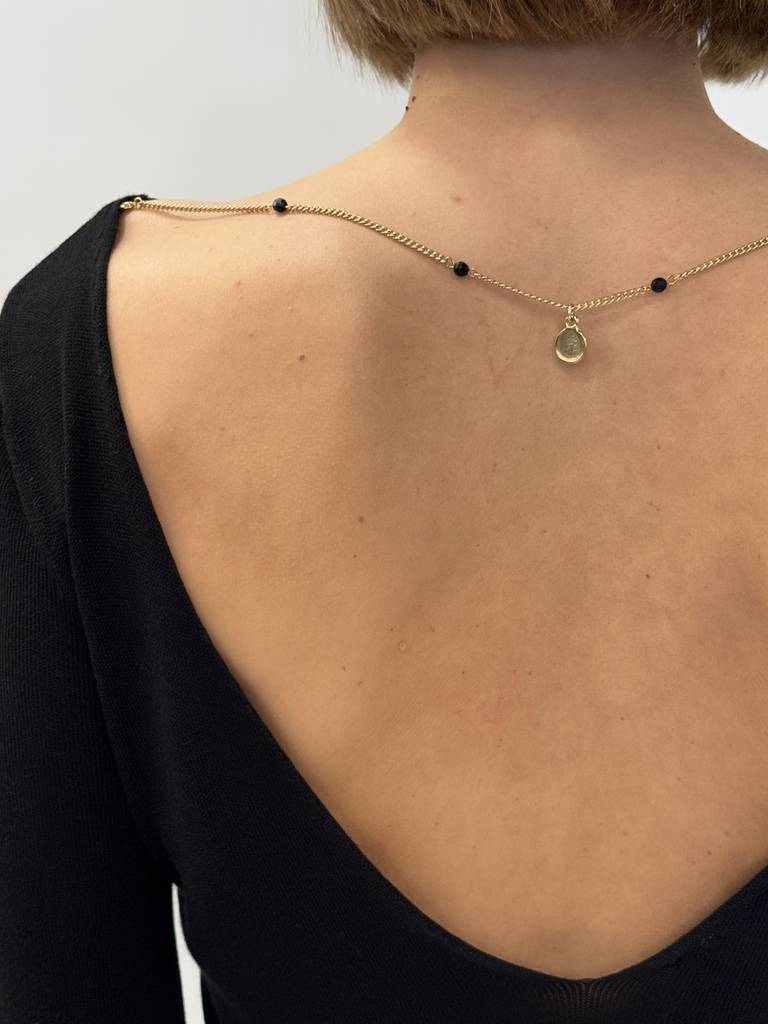 SWETER CZARNY Z GOŁYMI PLECAMI CRISTINAEFFE 9P5 1008 - obrazek 4