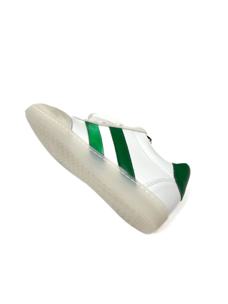 BUTY BIAŁE TRAMPKI Z ZIELONYMI ELEMENTAMI FEDERICA LANCIONI GIADA E4 - obrazek 4
