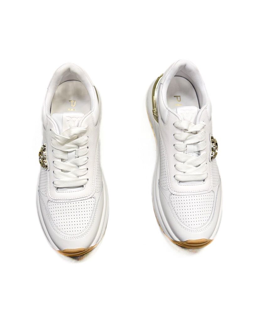 BUTY PINKO SS0019P001 GEM01 BIAŁE SNEAKERSY - obrazek 4