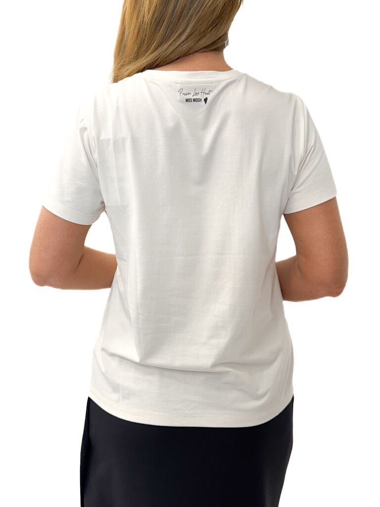 BLUZKA BIAŁA Z DEKOLTEM W SZPIC MOS MOSH 168510