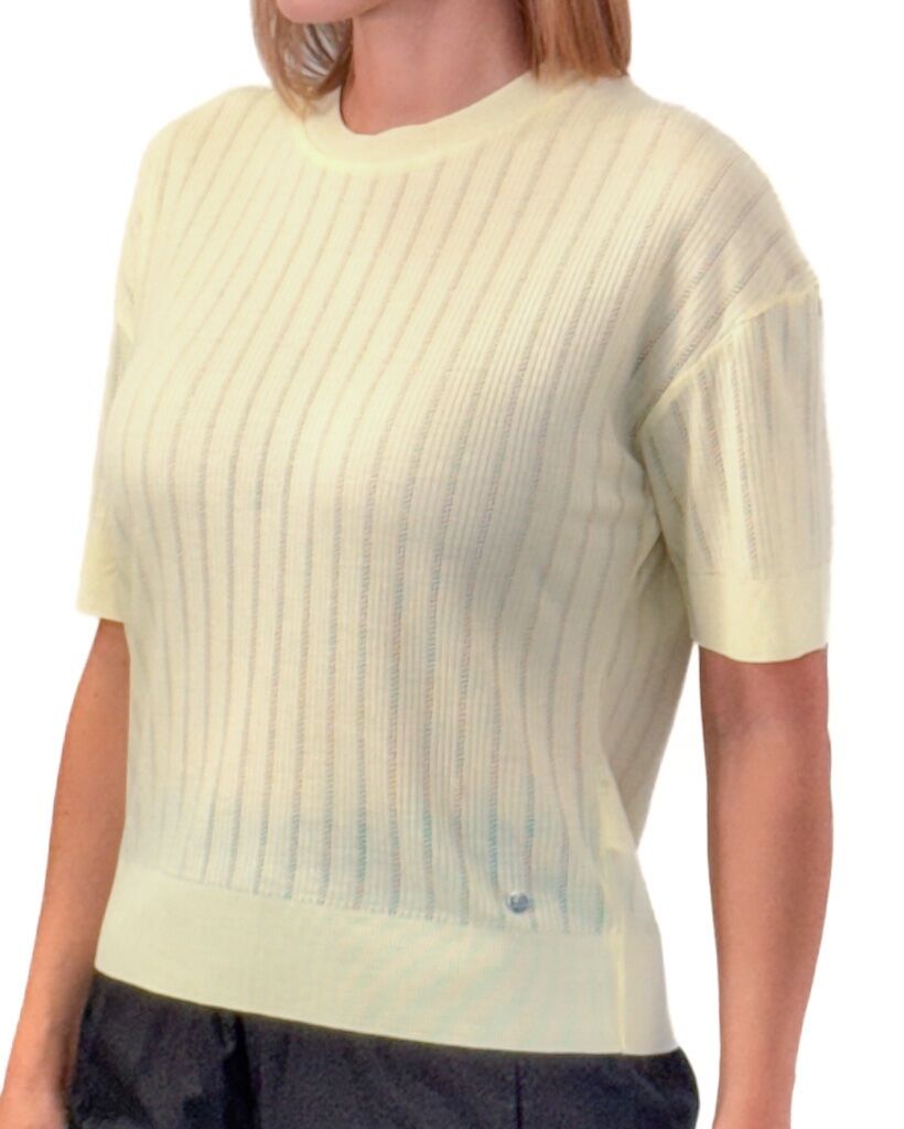 BLUZKA ŻÓŁTA Z KRÓTKIM RĘKAWEM Z LYOCELLU MOS MOSH 168390