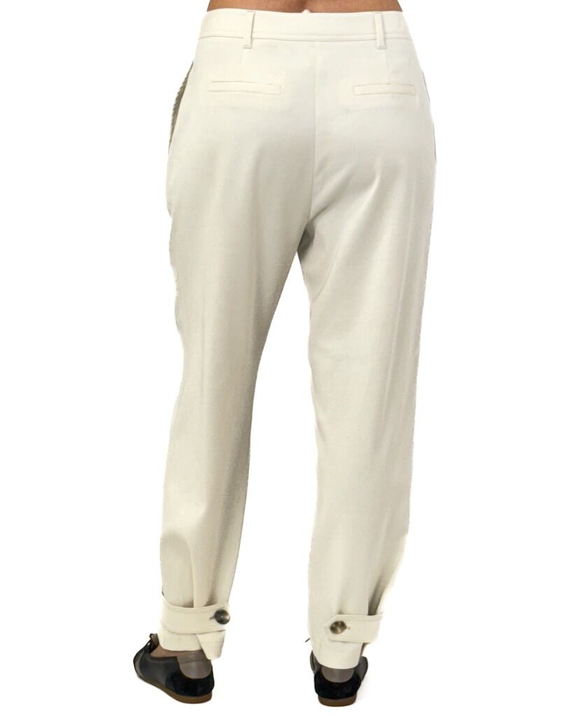 SPODNIE KREMOWE Z MATERIAŁU MALEJ 420840-19211 - obrazek 2