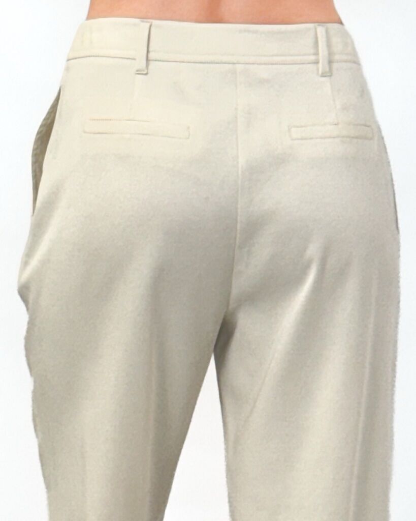 SPODNIE KREMOWE Z MATERIAŁU MALEJ 420840-19211 - obrazek 4