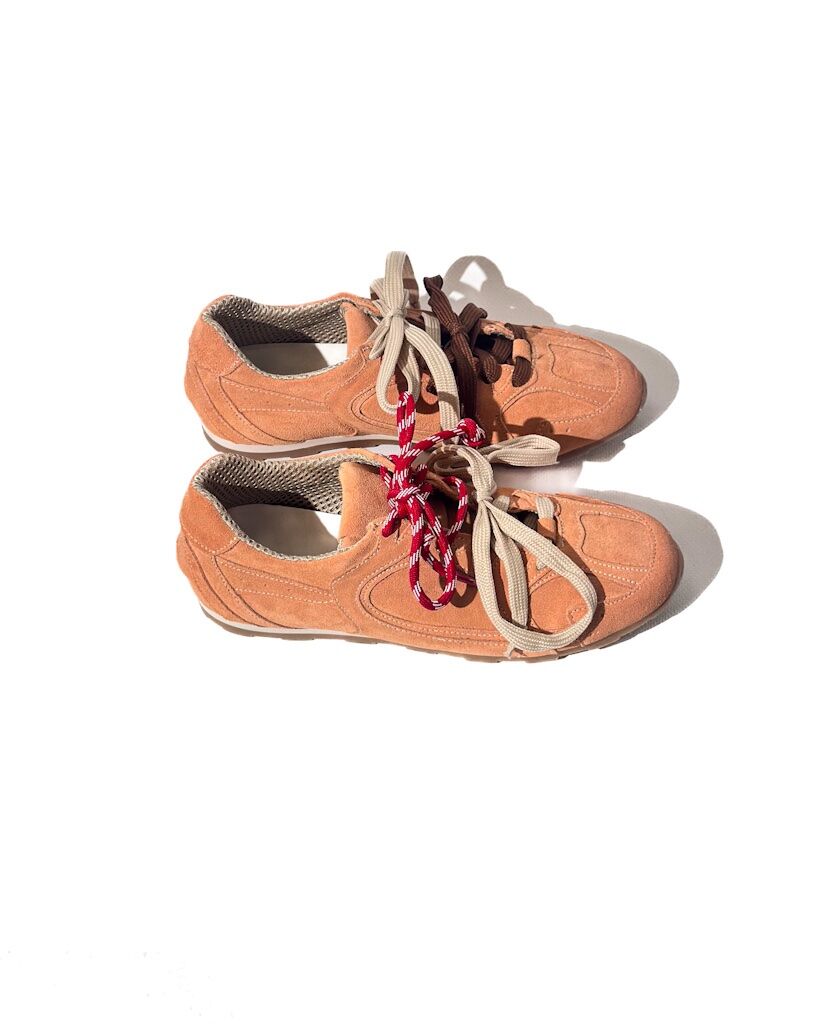 BUTY SNEAKERSY ZAMSZOWE W KOLORZE CEGLANYM DIVINE MASSI - obrazek 3