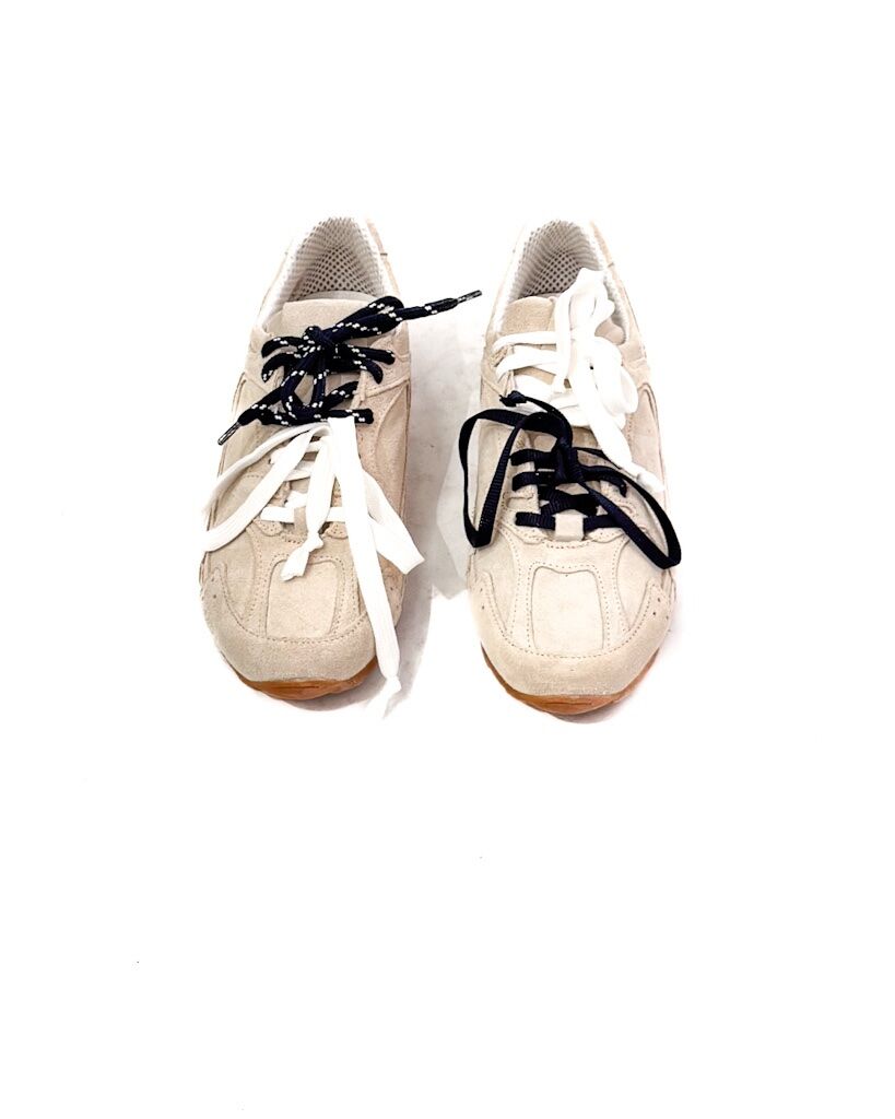 BUTY SNEAKERSY ZAMSZOWE W KOLORZE BEŻOWYM DIVINE MASSI - obrazek 2