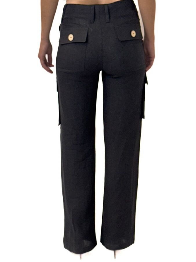 SPODNIE BABYLON CZARNE UED0082 - obrazek 3