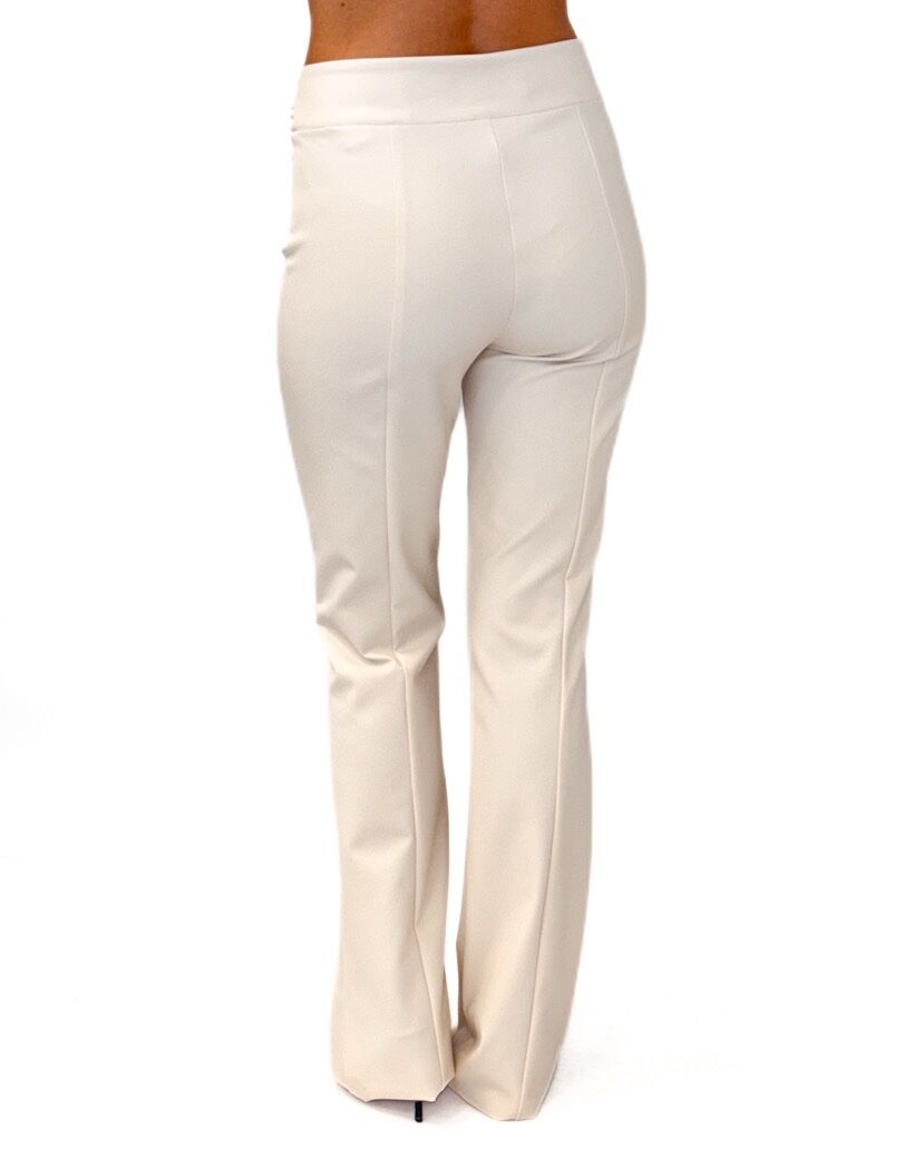 SPODNIE KREMOWE DZWONY Z MATERIAŁU BABYLON ZS00564 - obrazek 5