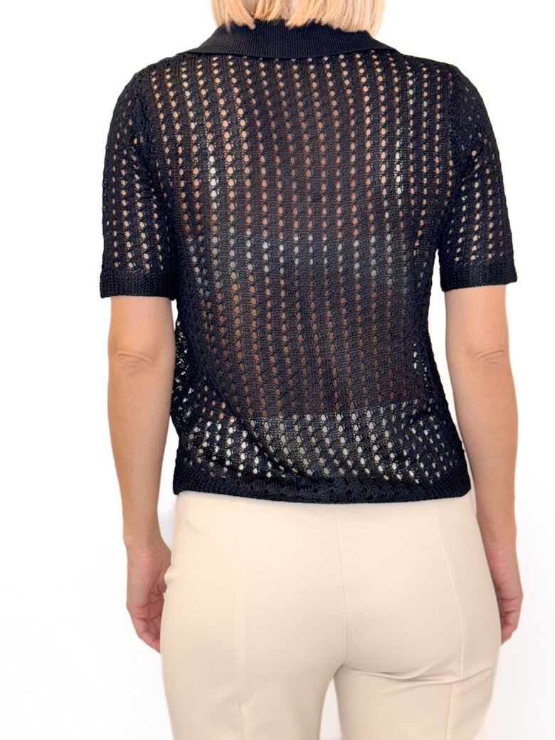 SWETER ARTIGLI CZARNY AŻURKOWY ACMA001733 - obrazek 3