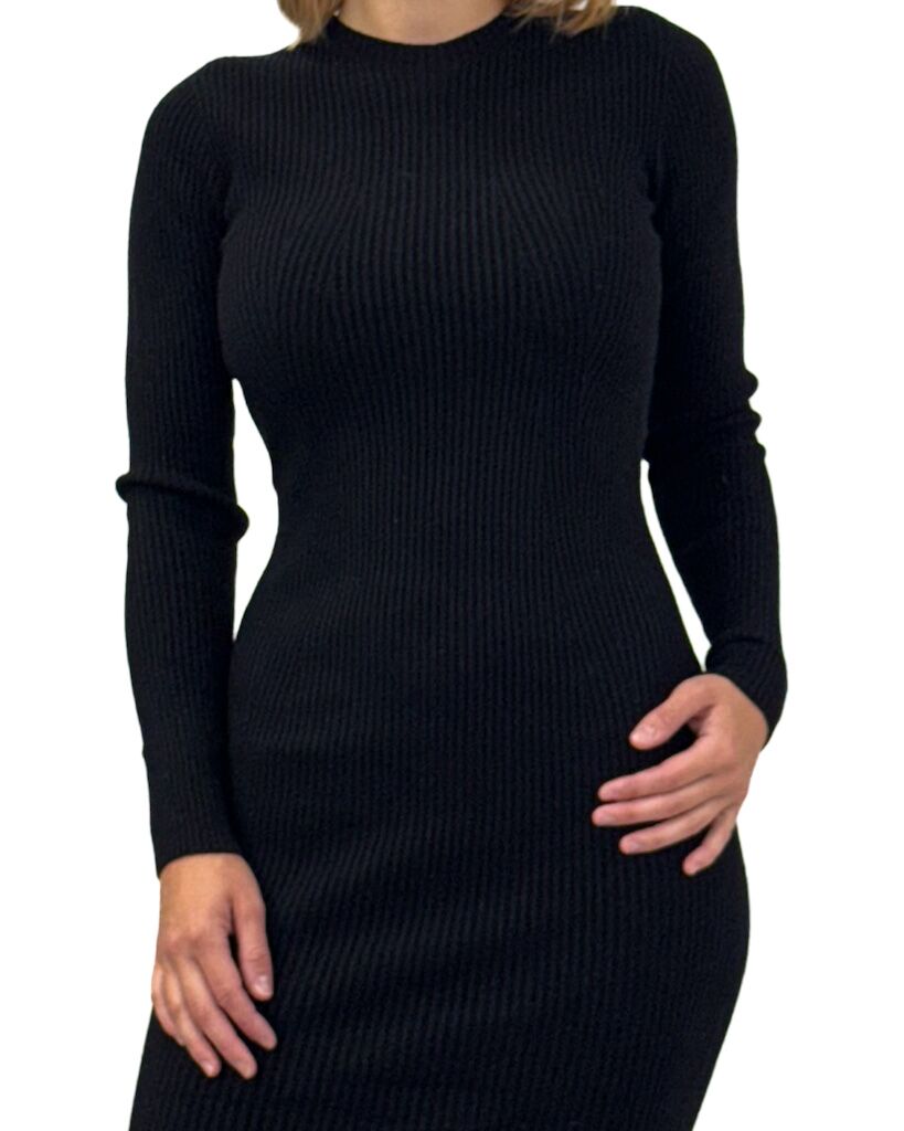 SUKIENKA Z DZIANINY CZARNA KONTATTO 3M0129 - obrazek 3