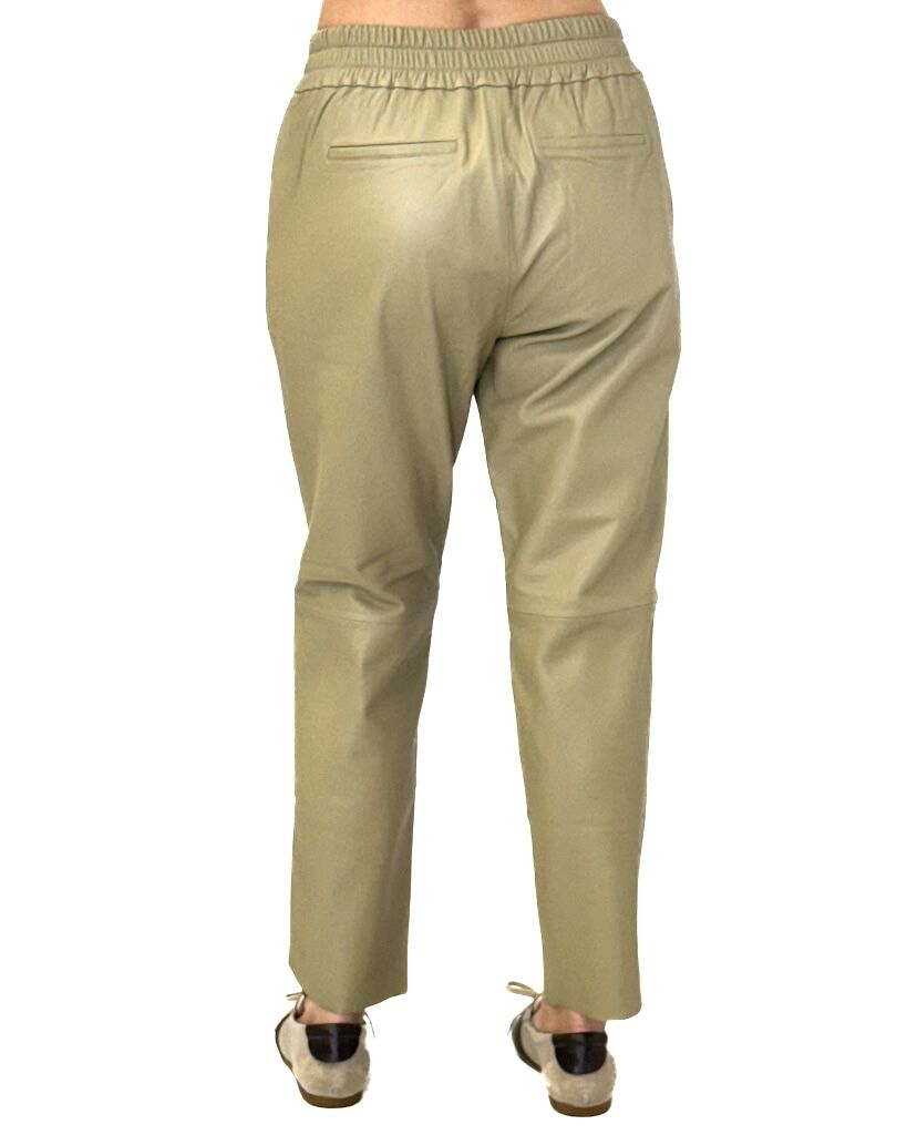 OLIWKOWE SKÓRZANE SPODNIE DAMSKIE MOS MOSH 146390 - obrazek 2