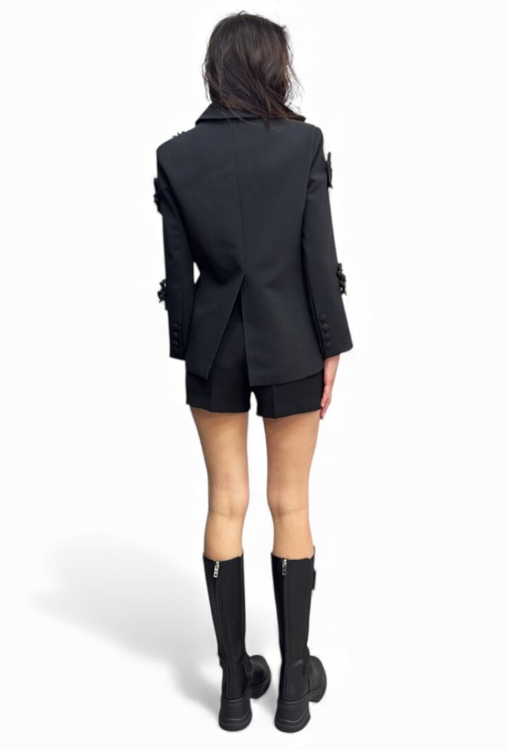 Czarna dwurzędowa marynarka damska Babylon GIACCA5 - obrazek 3