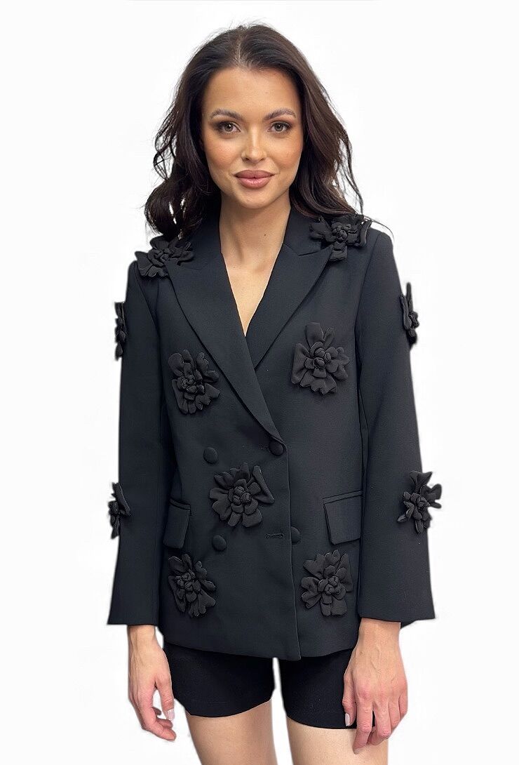 Czarna dwurzędowa marynarka damska Babylon GIACCA5 - obrazek 2