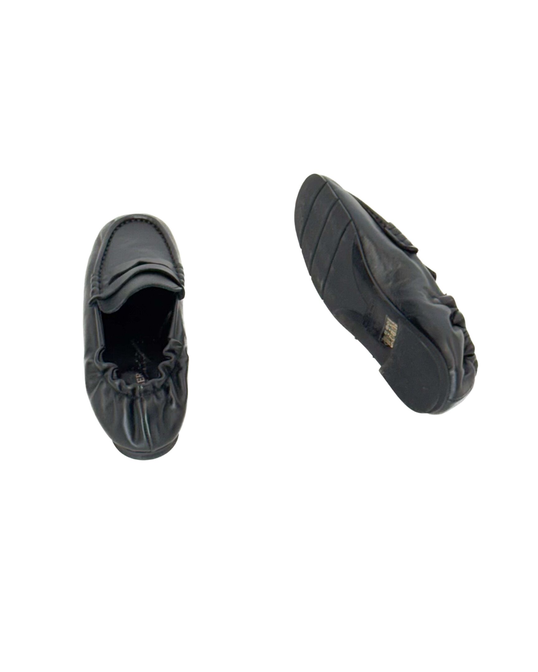 CZARNE SKÓRZANE MOKASYNY KENYA - obrazek 4