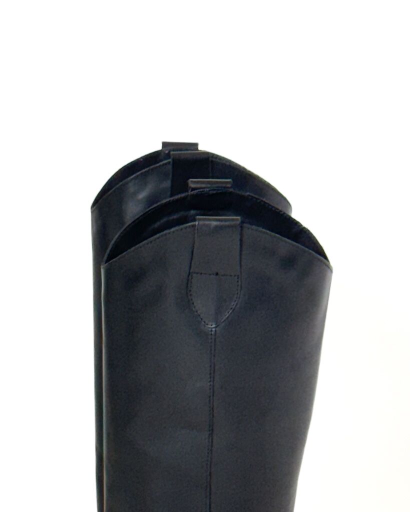 CZARNE SKÓRZANE KOWBOJKI ITALY 605 - obrazek 3