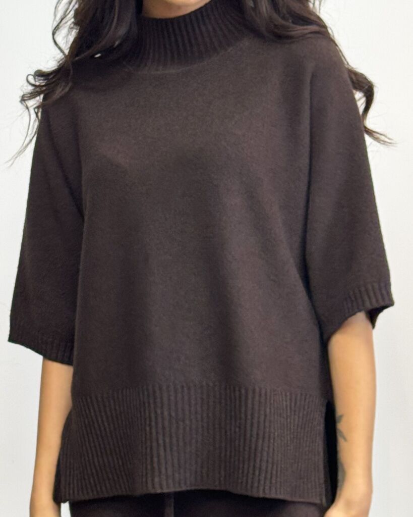 CZEKOLADOWY KOMPLET Z DZIANINY IMPERIAL M3025867 - obrazek 4