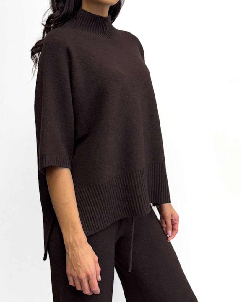 CZEKOLADOWY KOMPLET Z DZIANINY IMPERIAL M3025867 - obrazek 3