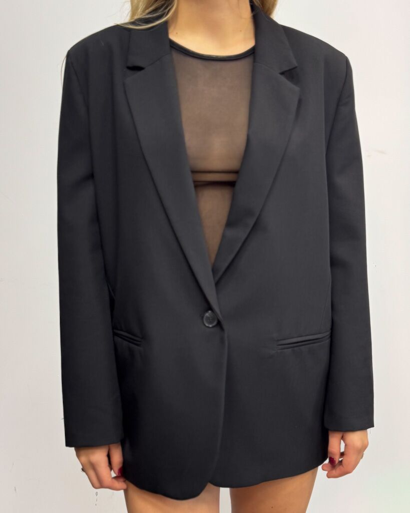 CZARNA LNIANA MARYNARKA VICOLO TD1404 - obrazek 2