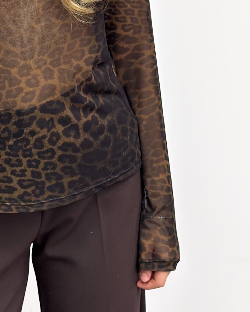 BLUZKA W PANTERKĘ SOUVENIR F38X1241 - obrazek 3