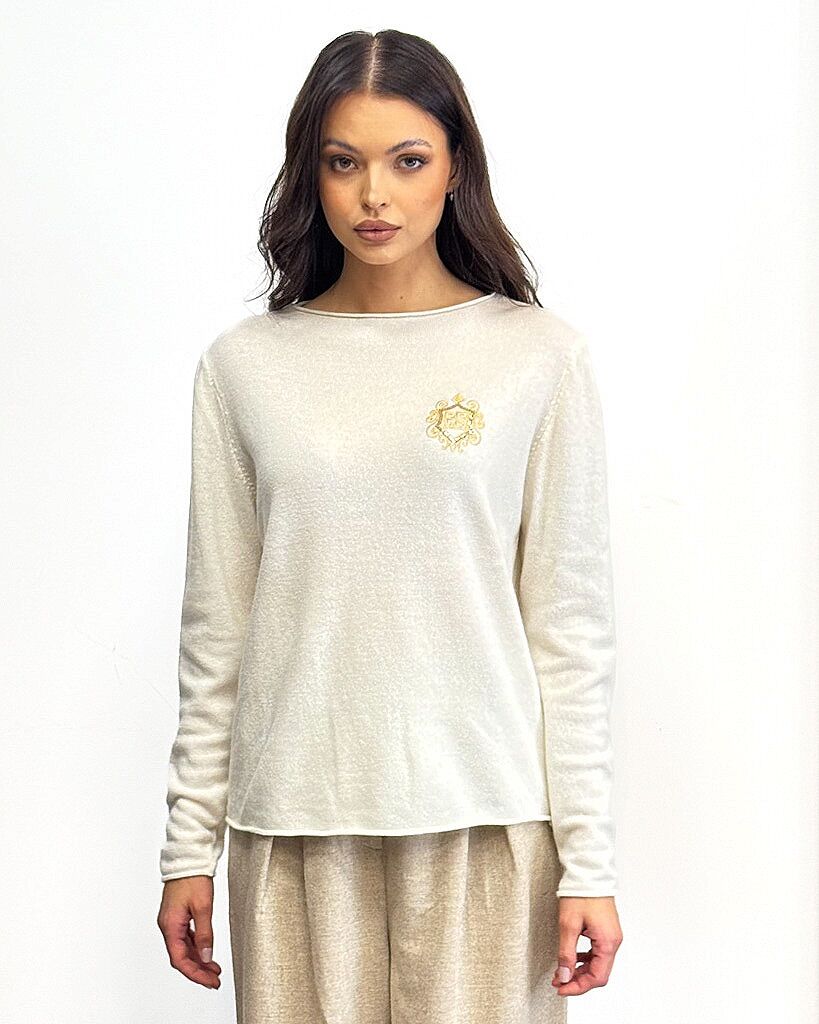 ŚMIETANKOWY SWETER DAMSKI GIL SANTUCCI 52APT149MD