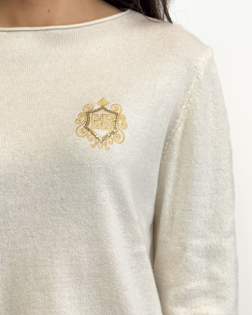 ŚMIETANKOWY SWETER DAMSKI GIL SANTUCCI 52APT149MD - obrazek 2