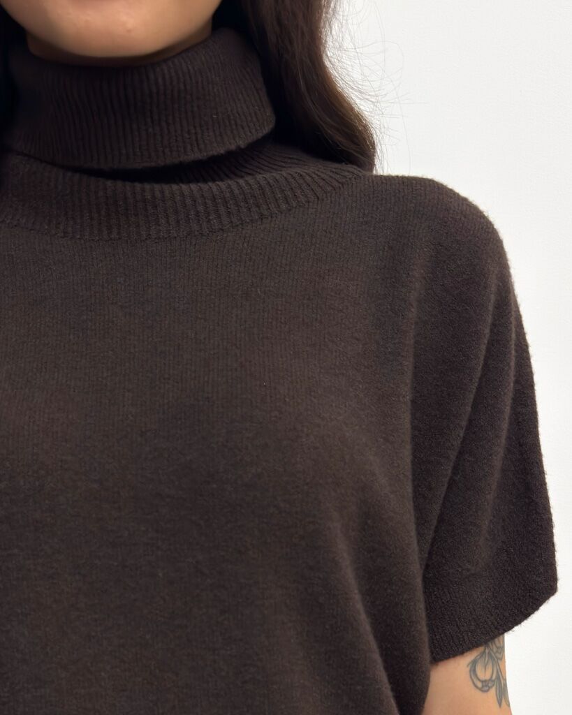 Komplet czekoladowy sweter i spódnica Imperial M3025869 - obrazek 2