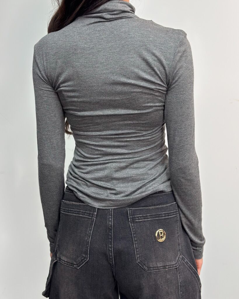 Szary cienki golfik damski Imperial TR11GIN - obrazek 3