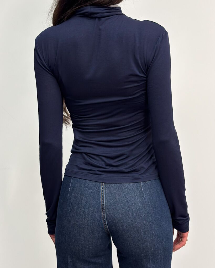 Granatowy cienki golf damski Imperial TR11KSF - obrazek 3