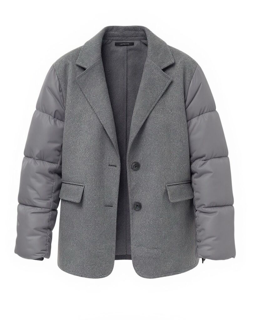 Szara kurtka krótki płaszcz pikowany damski Vicolo TF0038 - obrazek 5