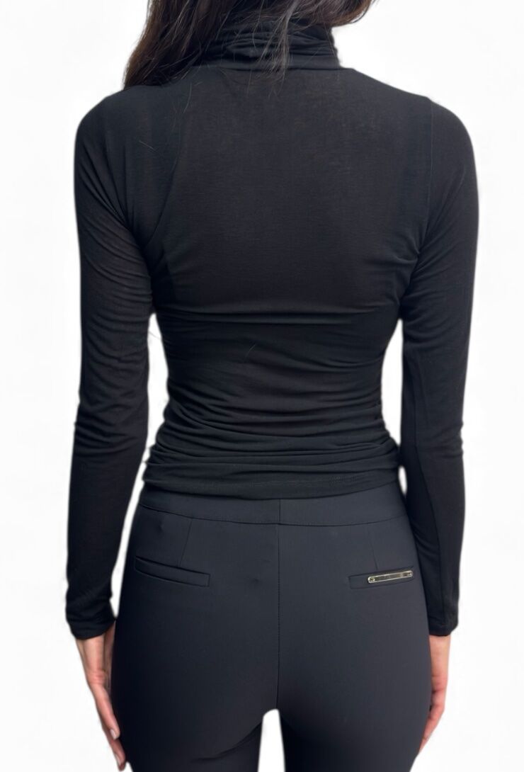 Czarny cienki golf damski Vicolo UF0049 - obrazek 3