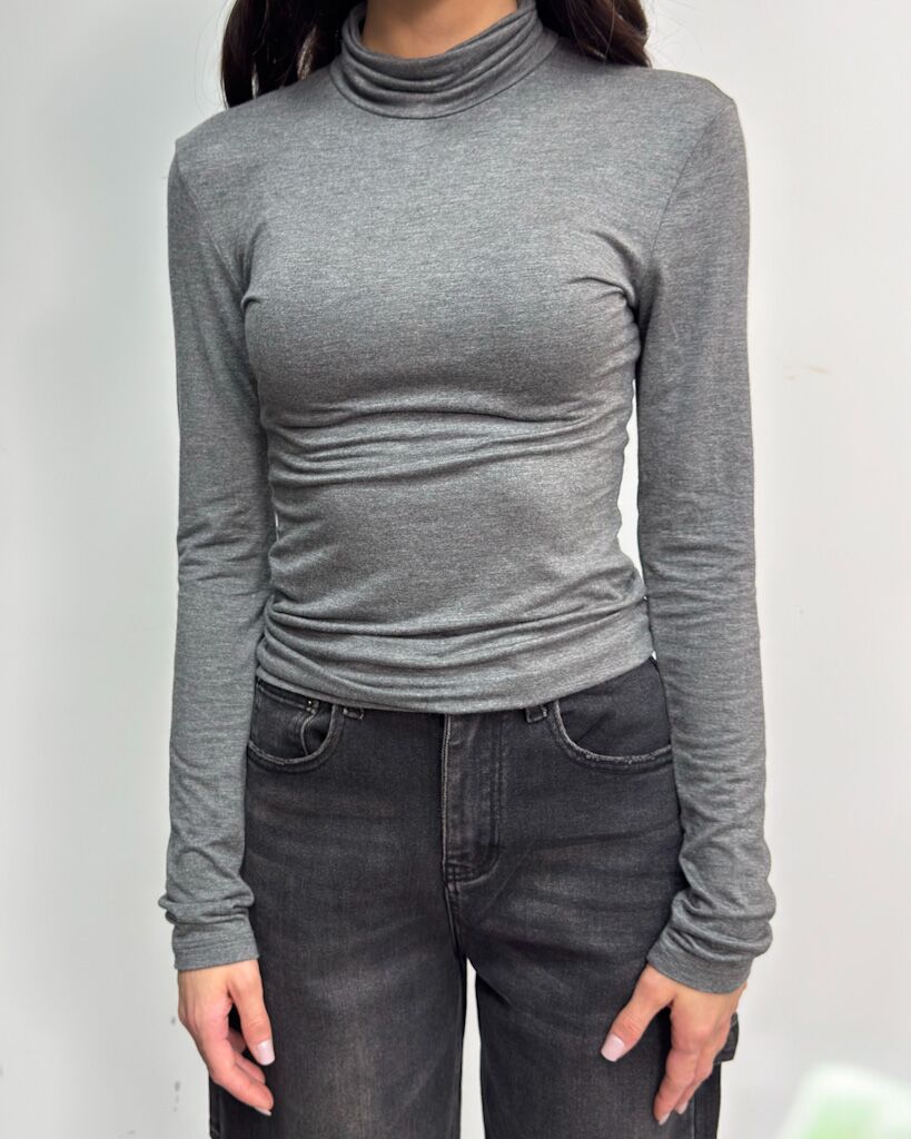 Szary cienki golfik damski Imperial TR11GIN - obrazek 2