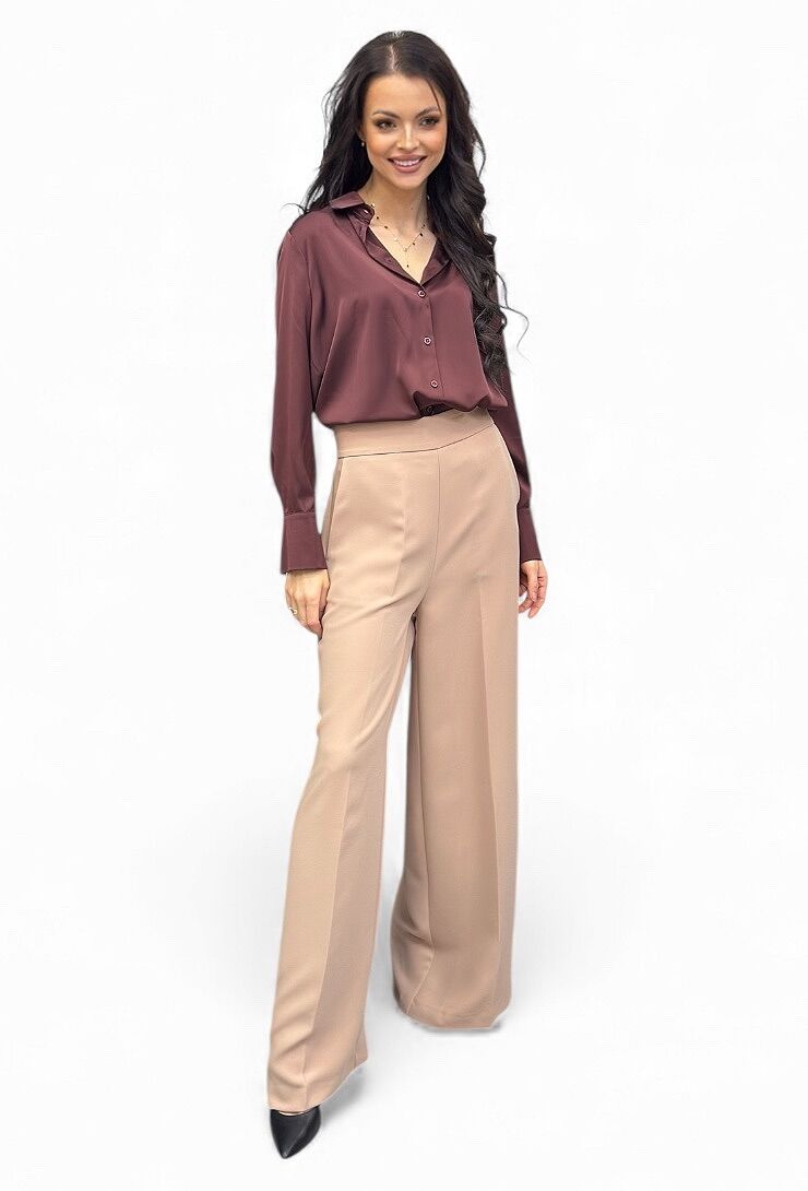 Bordowa koszula z satynowym połyskiem Artigli ACCA003641