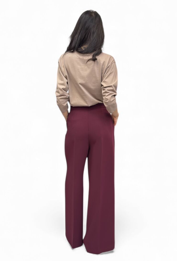 Beżowa bluzka z bawełny z aplikacją z tiulu Pia B Rosone - obrazek 4