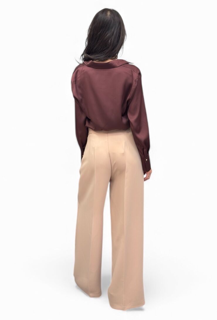 Bordowa koszula z satynowym połyskiem Artigli ACCA003641 - obrazek 4